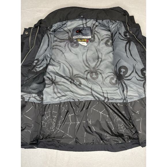 Spyder Axys Ski Jacket Women's 8 Black Entrant Gll Mock Neck Full Sleeve W/ Hood - Picture 7 of 15